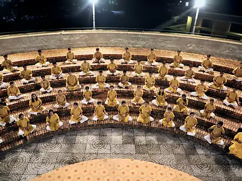 The amphitheatre, after dark