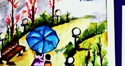 Blossom and lamplight