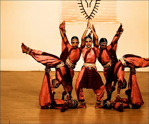Visiting dancers, held mid-figure