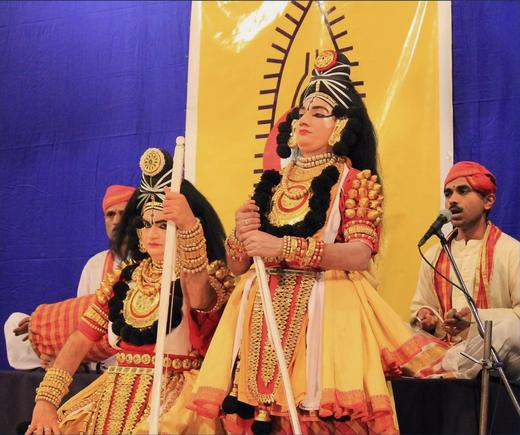 Visiting artists, in full costume
