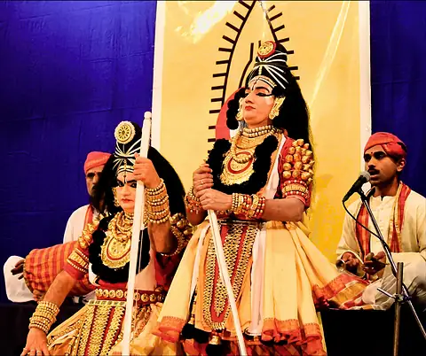 Visiting artists, in full costume