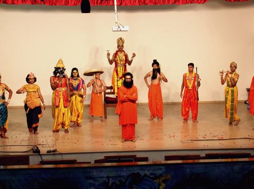 In costume, a tableau