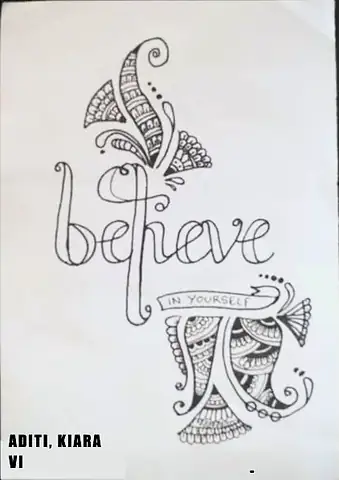The word "believe" in looping letters with patterned feathers
The Crossroads, Issue 06 · February–March 2023