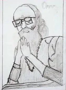 An old man with glasses and a long beard, hands folded, beside the word "Ommm"
The Crossroads, Issue 10 · August 2023