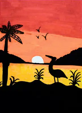 Palm trees and a heron silhouetted against a sunset
The Crossroads, Issue 10 · August 2023