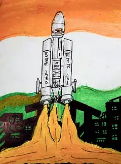 A rocket lifting off against the colours of the Indian flag
The Crossroads, Issue 12 · Anand Utsav issue