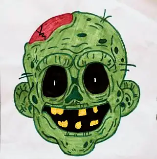 A green zombie head with a gap-toothed grin
The Crossroads, Issue 17 · July 2024