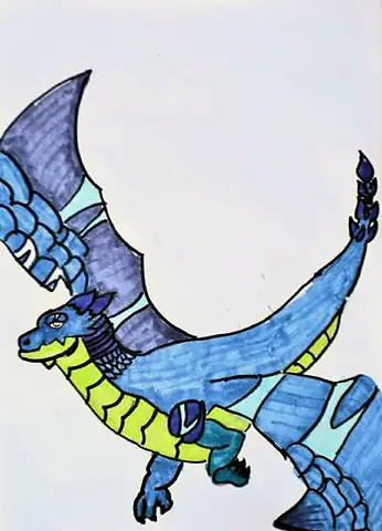 A blue dragon with folded wings
The Crossroads, Issue 17 · July 2024