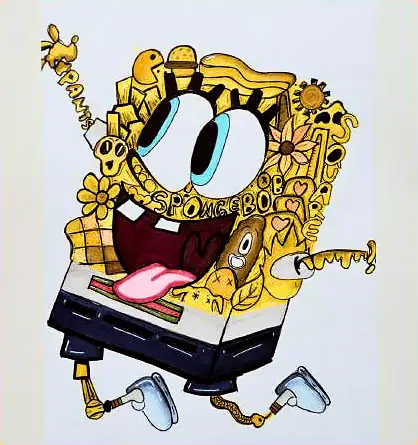 SpongeBob built from a crowd of small doodles
The Crossroads, Issue 19 · September–October 2024