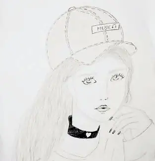 A girl in a cap and choker, in light grey line
The Crossroads, Issue 21 · January 2025