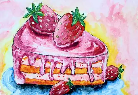 A slice of strawberry cake dripping with pink icing
The Crossroads, Issue 21 · January 2025