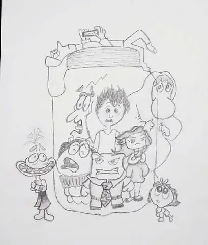 Cartoon children and creatures inside a large jar, in pencil
The Crossroads, Issue 26 · Anand Utsav issue