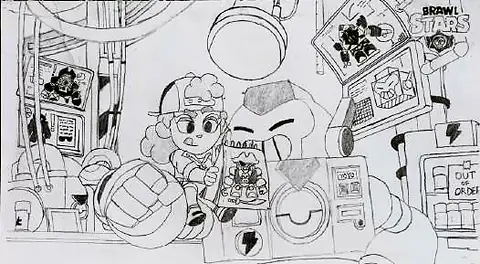 Two cartoon children among sports gear and posters, in pencil
The Crossroads, Issue 27 · November–December 2025