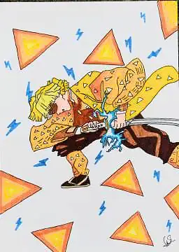 An anime swordsman in yellow striking among orange triangles
The Crossroads, Issue 27 · November–December 2025