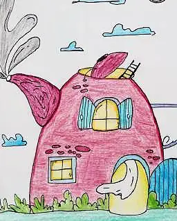 A teapot turned into a pink house with windows and a ladder
The Crossroads, Issue 27 · November–December 2025