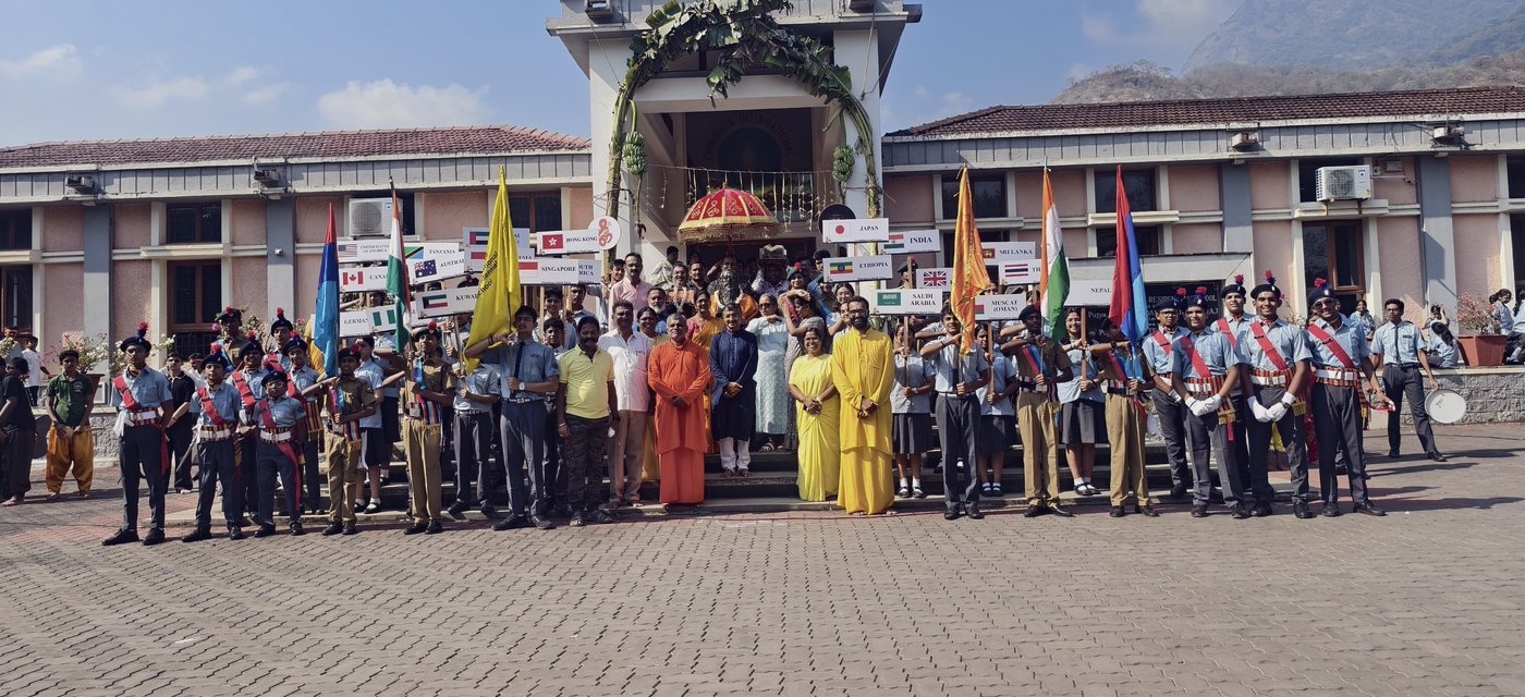 The school assembled in front of the main building at CIRS