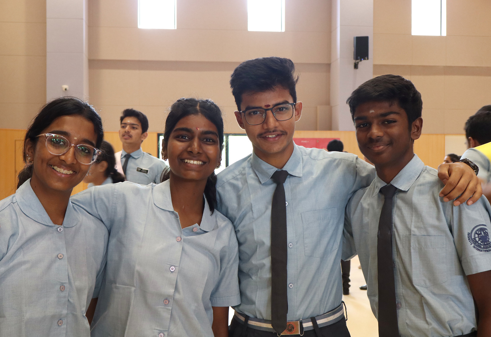 Vasishta students together in school uniform