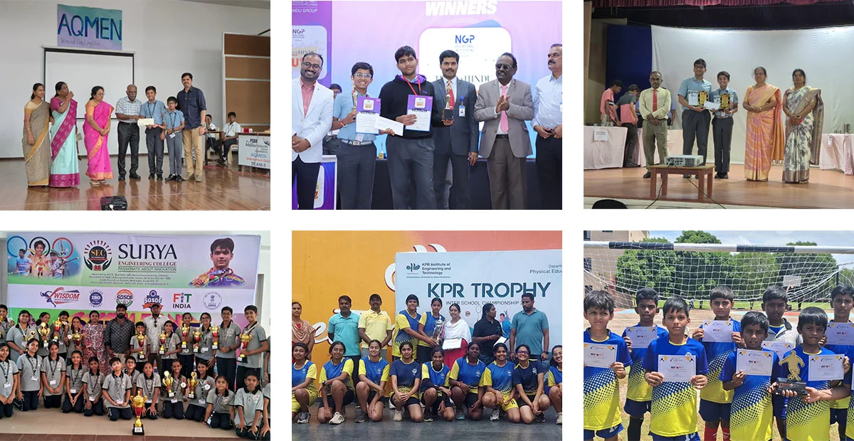 The school’s published collage of 2025 competitions