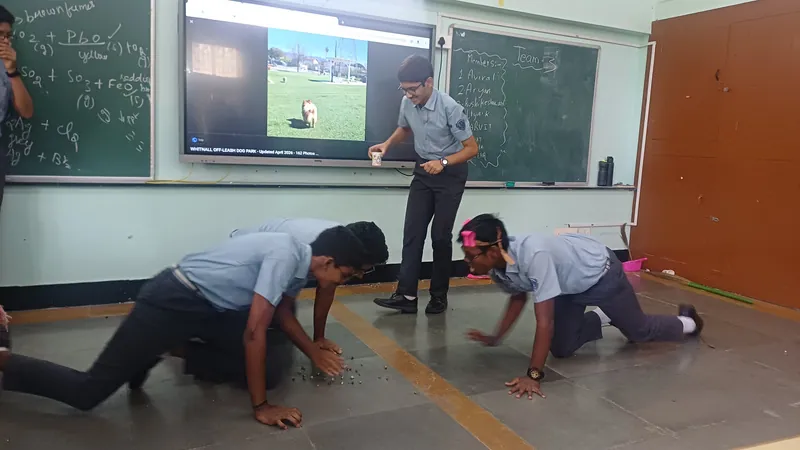 Grade 10 students in a role play of The Triumph of Surgery