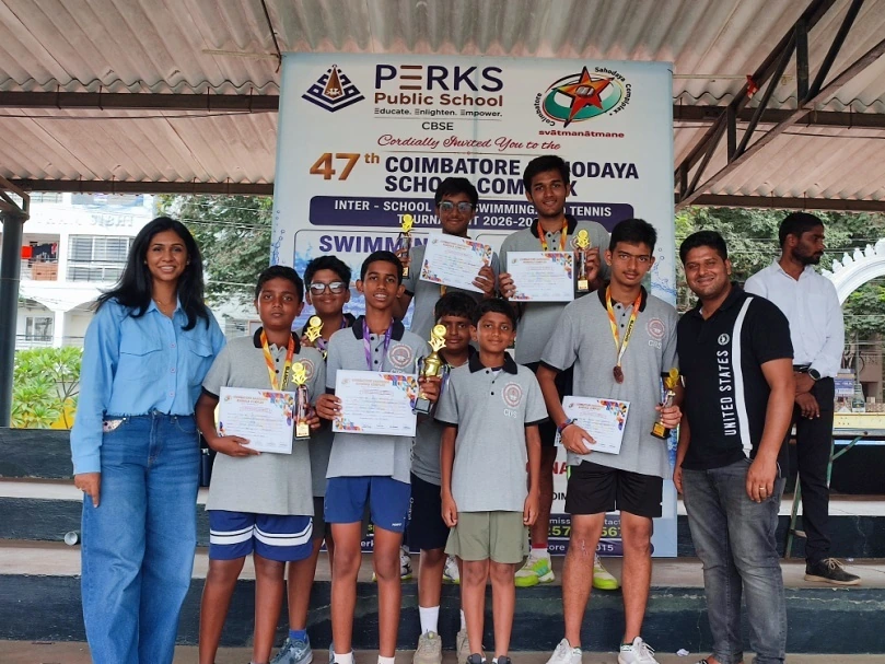 CIRS students at 47th Coimbatore Sahodaya Tennis Tournament, 19-20 August 2026