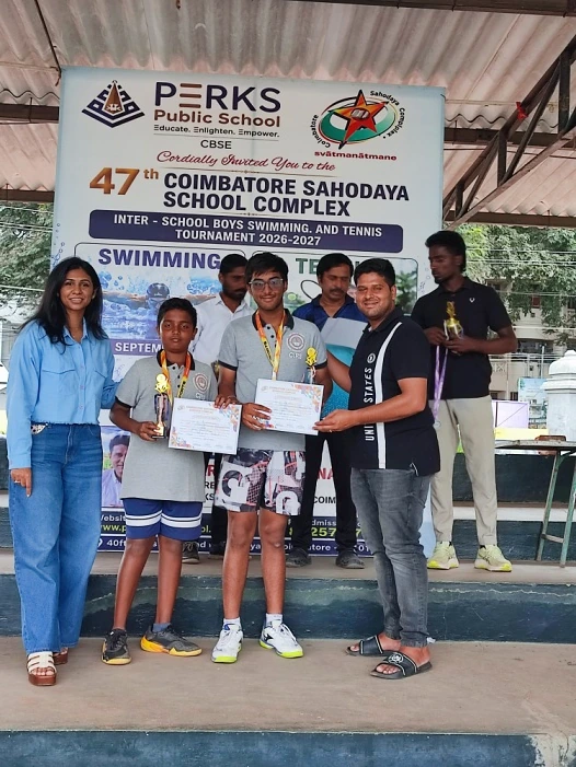 CIRS students at 47th Coimbatore Sahodaya Tennis Tournament, 19-20 August 2026