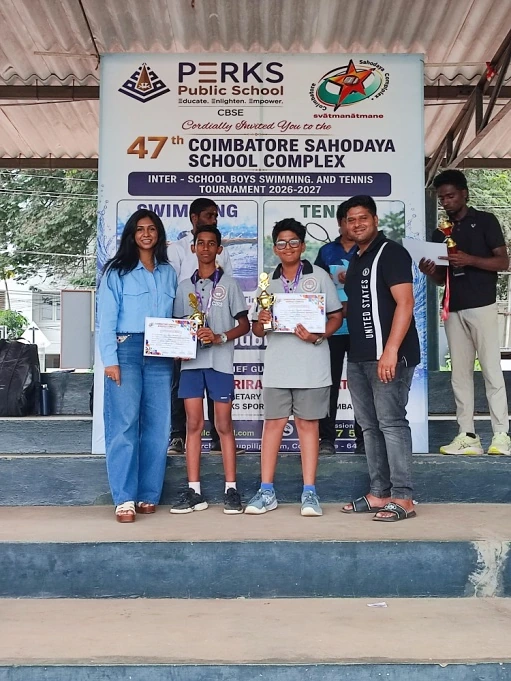 CIRS students at 47th Coimbatore Sahodaya Tennis Tournament, 19-20 August 2026