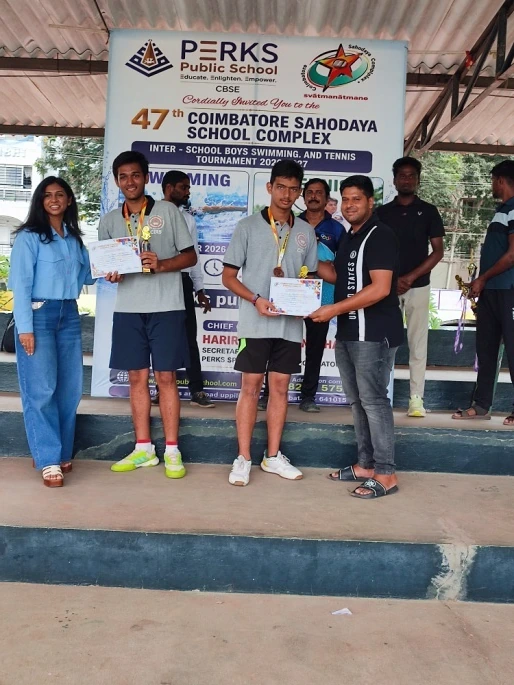 CIRS students at 47th Coimbatore Sahodaya Tennis Tournament, 19-20 August 2026