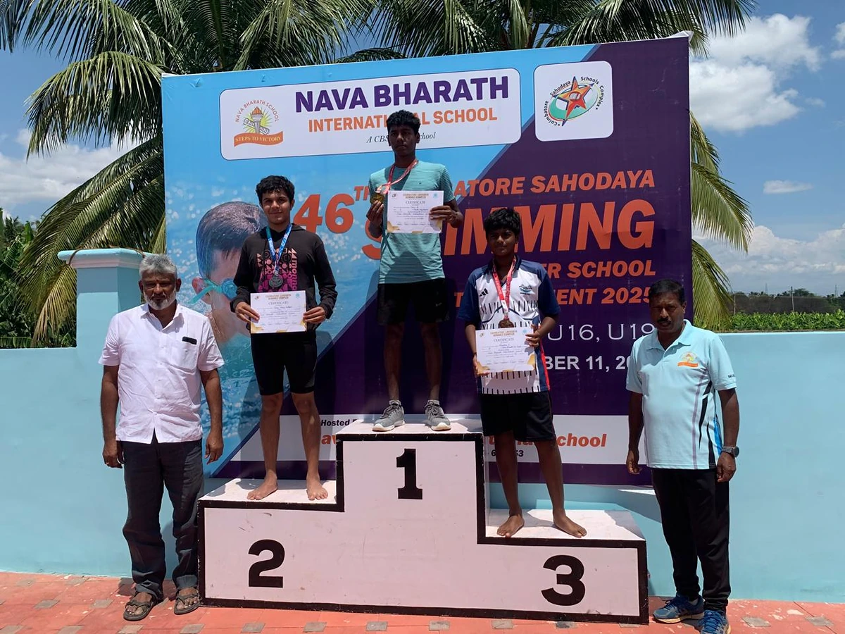 CIRS students at Sahodaya Boys Swimming Competition, 11 October 2025