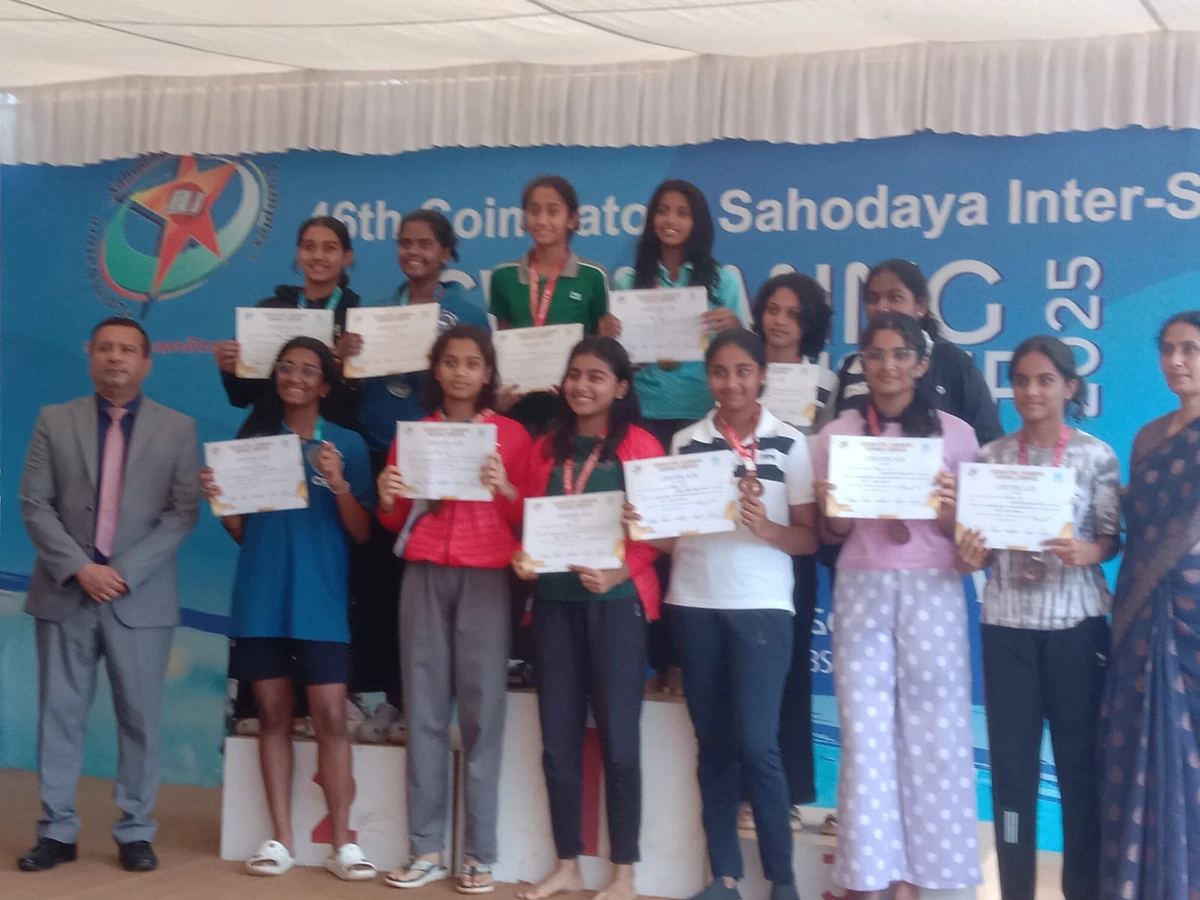 CIRS students at Sahodaya Girls Swimming Competition, 22 November 2025