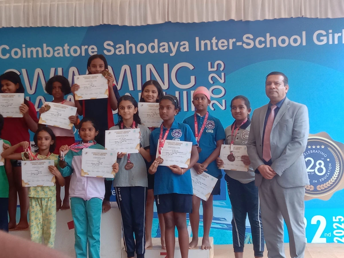 CIRS students at Sahodaya Girls Swimming Competition, 22 November 2025