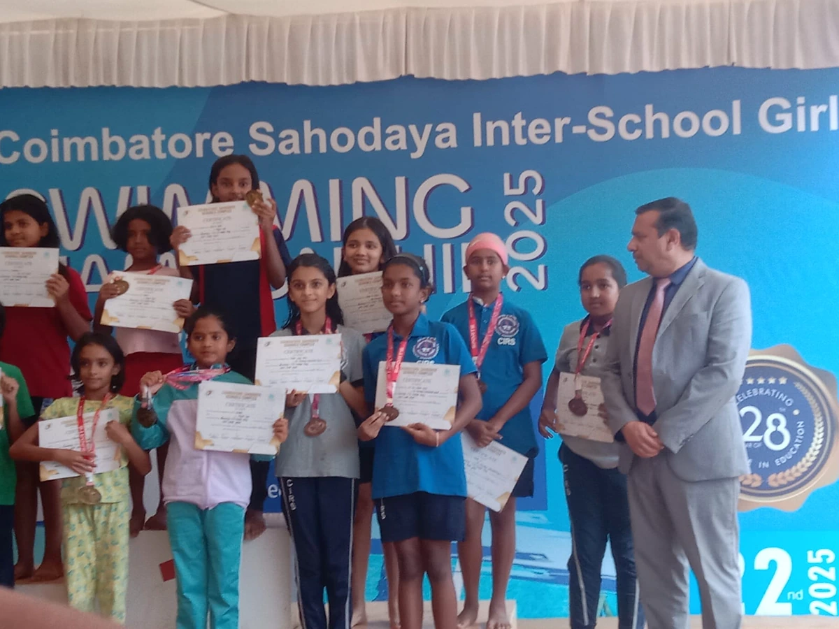 CIRS students at Sahodaya Girls Swimming Competition, 22 November 2025
