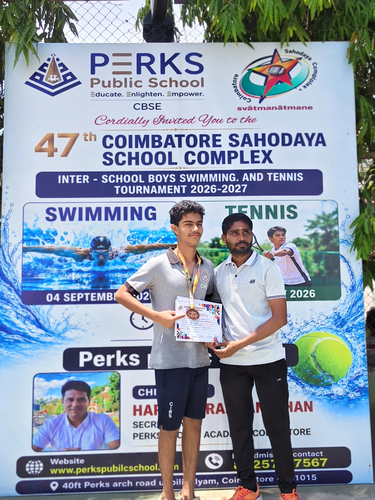 CIRS students at 47th Sahodaya Boys Swimming Competition, 4 September 2026